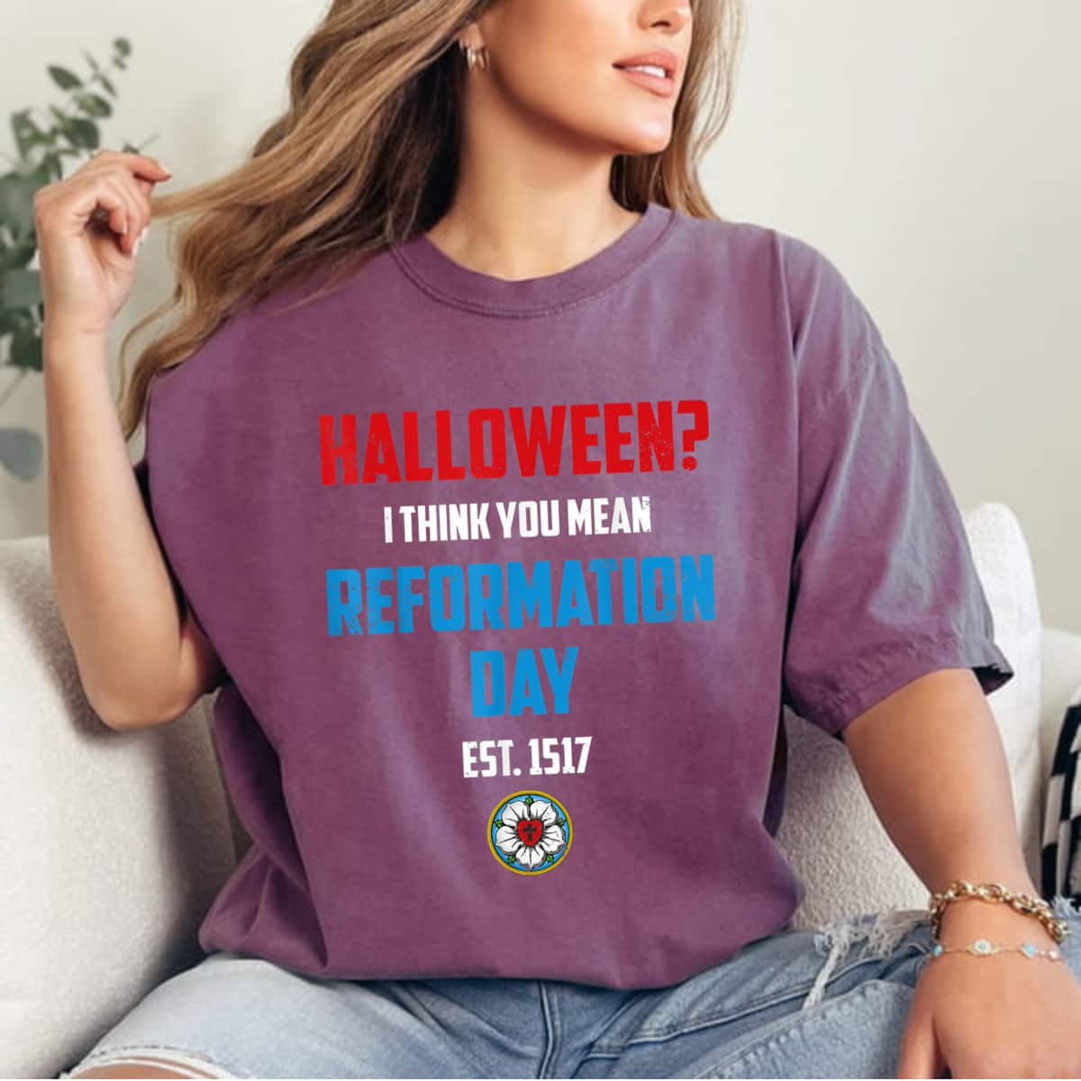 Reformation Day Halloween Christian Church Luther Rose Faith T-Shirt Reformation Day Halloween Christian Church Luther Rose Faith T-Shirt