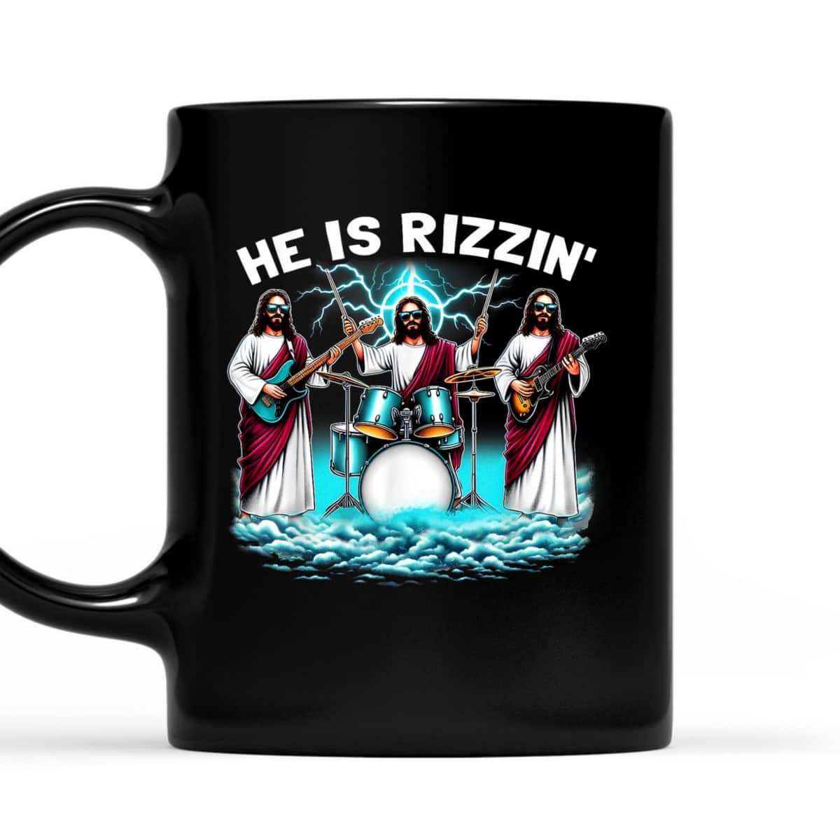 He Is Rizzin' Jesus Has Rizzen Funny Christian Band Easter T-Shirt He Is Rizzin' Jesus Has Rizzen Funny Christian Band Easter T-Shirt