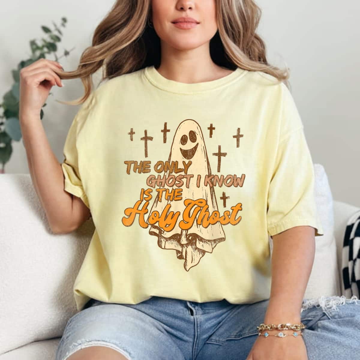 The Only Ghost I Know Is The Holy Ghost Halloween T-Shirt Gift For Christian The Only Ghost I Know Is The Holy Ghost Halloween T-Shirt Gift For Christian