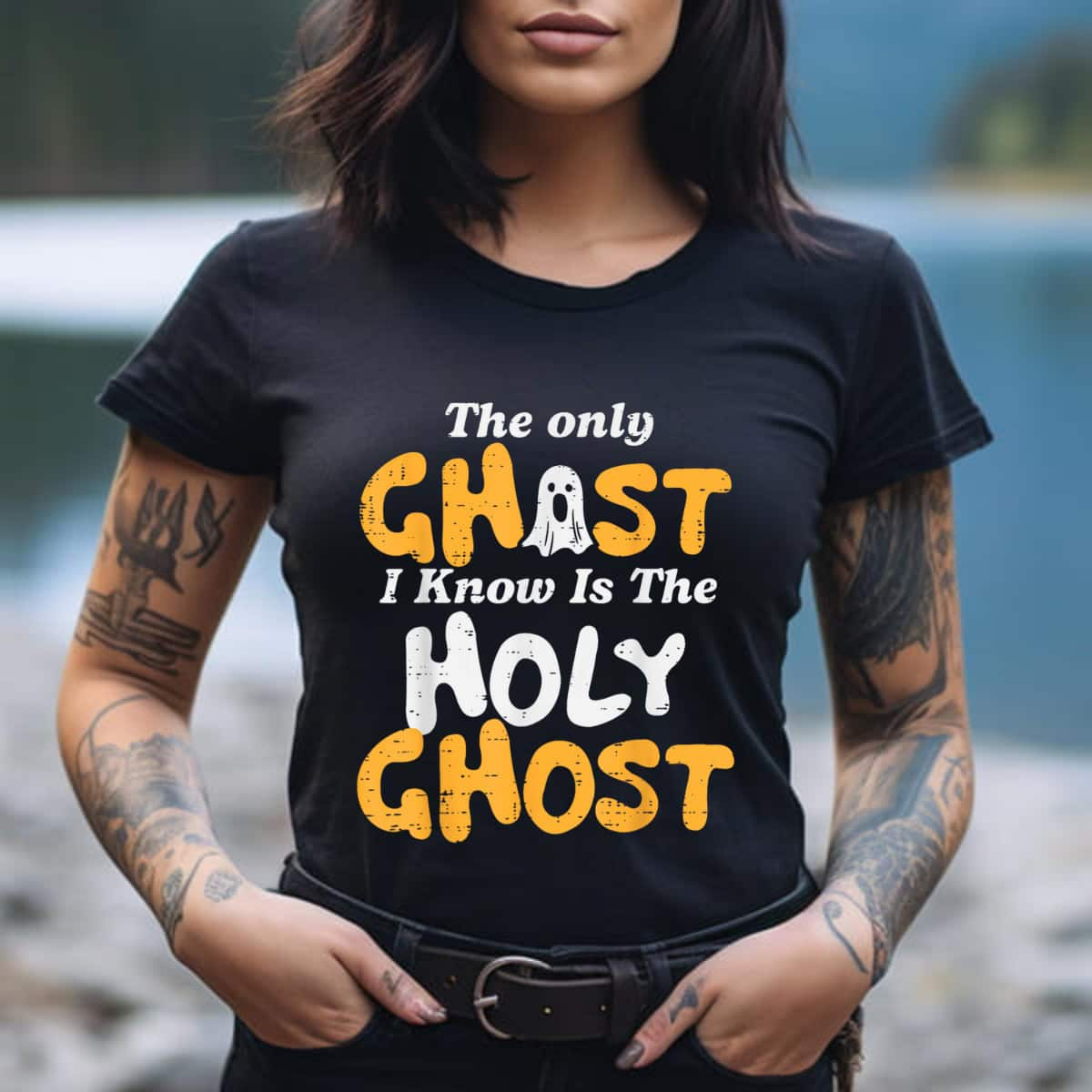 Halloween Ghost I Know Holy Christian Costume T-Shirt