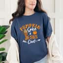Spice And Jesus Christ Fall Leaf Halloween T-Shirt