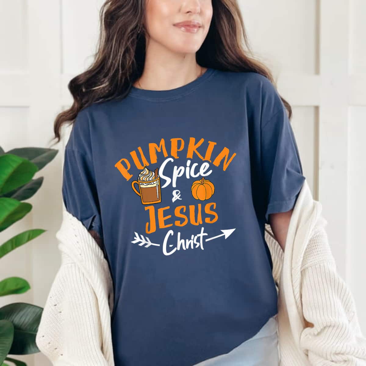 Spice And Jesus Christ Fall Leaf Halloween T-Shirt Spice And Jesus Christ Fall Leaf Halloween T-Shirt