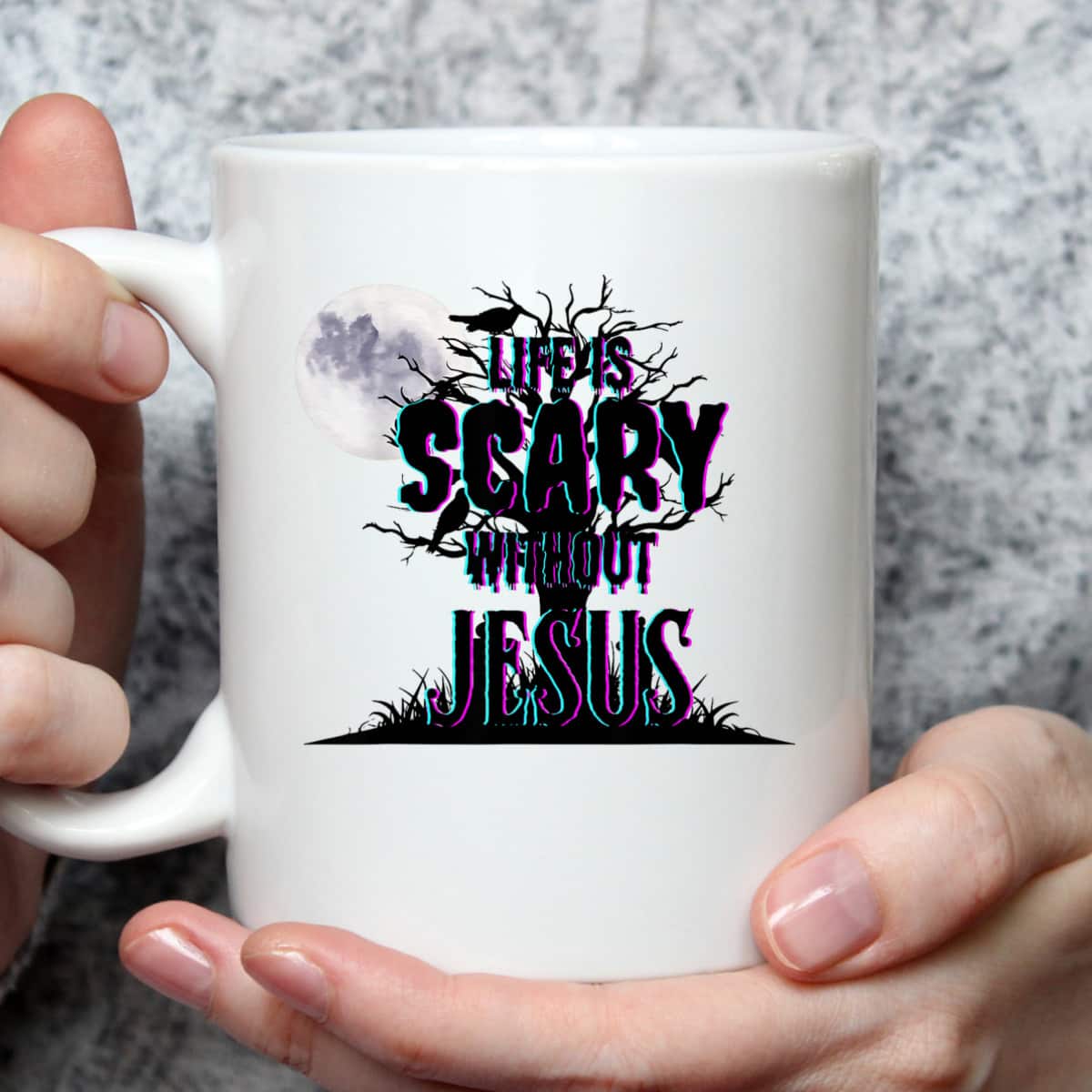 Life Is Scary Without Jesus Christian Halloween Religious T-Shirt Life Is Scary Without Jesus Christian Halloween Religious T-Shirt