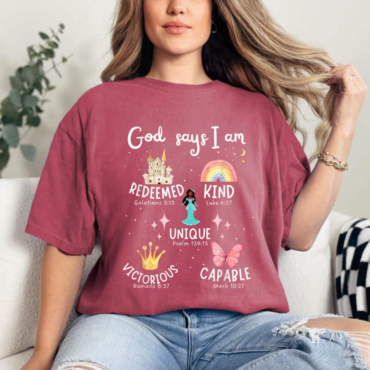 God Says I Am Princess Cute Christian Faith T-Shirt