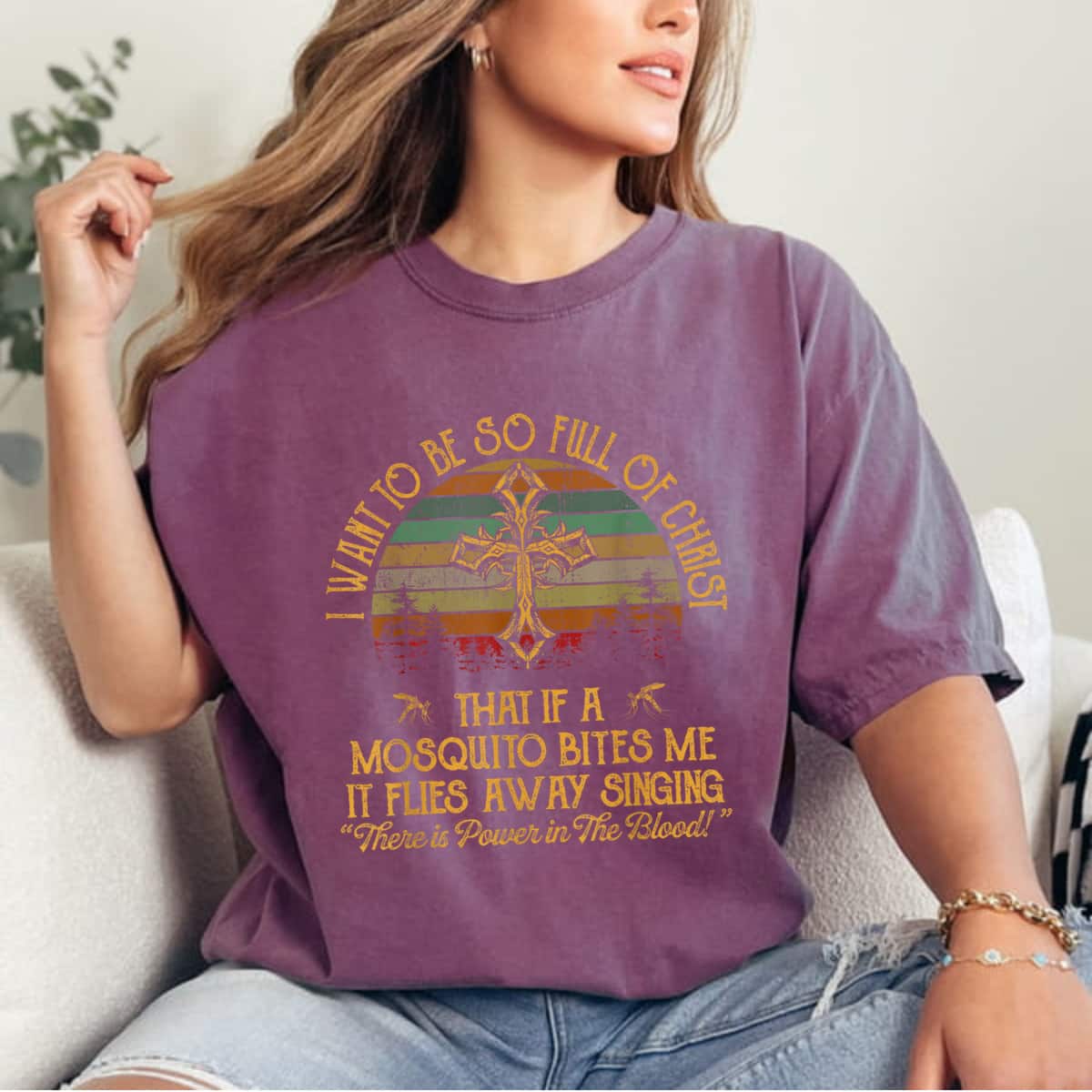 That If A Mosquito Bites Me Funny Christian Faith T-Shirt That If A Mosquito Bites Me Funny Christian Faith T-Shirt
