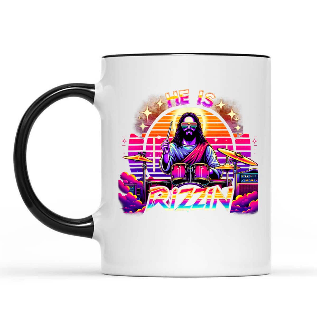 He Is Rizzin' Happy Easter Day Funny Christian Band Easter T-Shirt He Is Rizzin' Happy Easter Day Funny Christian Band Easter T-Shirt
