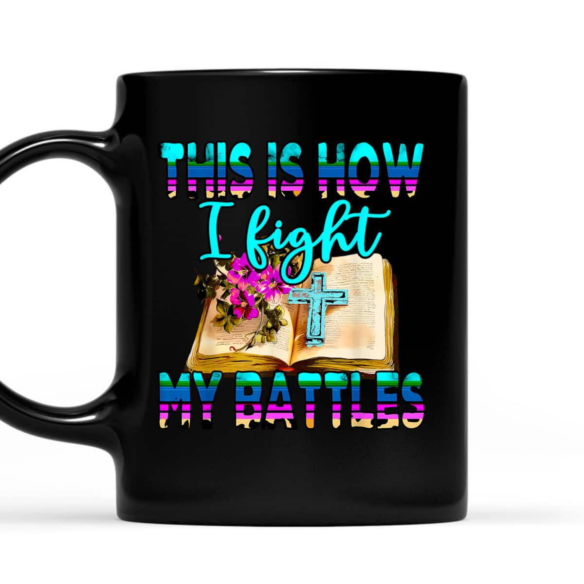 This Is How I Fight My Battles Leopard Cross Christian Jesus T-Shirt