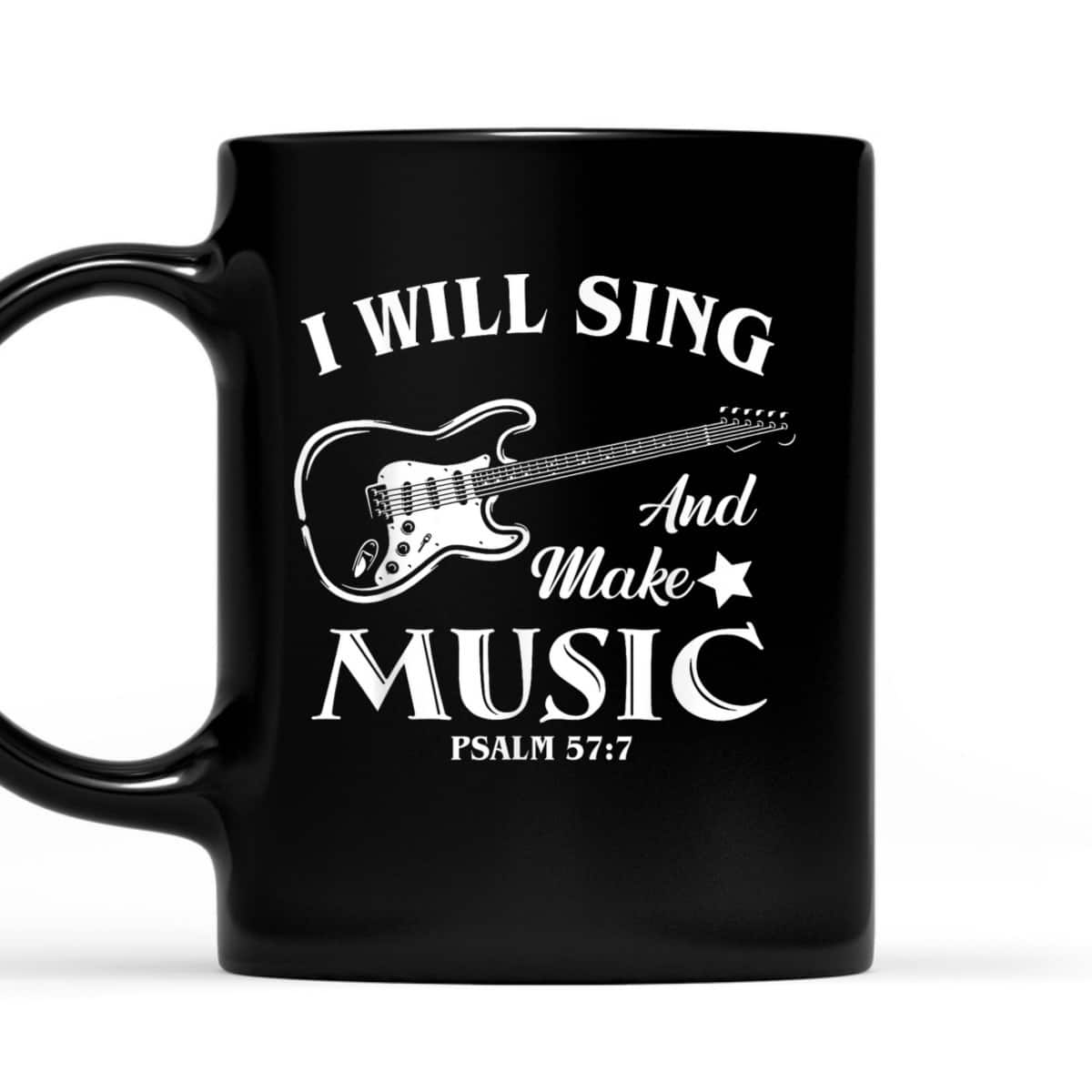 I Will Sing And Make Music Christian Music Guitar Jesus T-Shirt