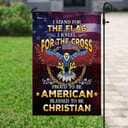 Proud To Be American Blessed To Be Christian Religious Garden Flag