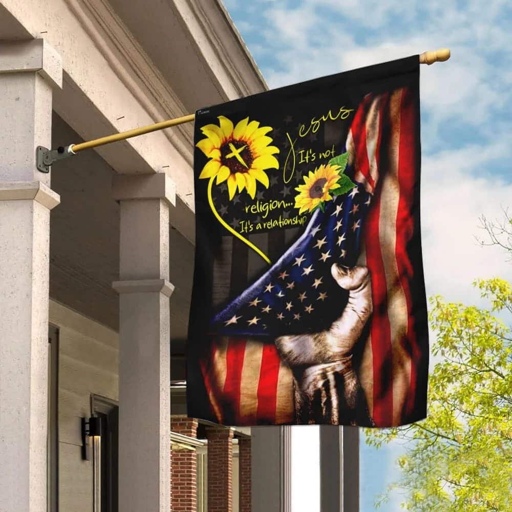 Sunflower Jesus It's A Relationship Christian Religious Garden Flag Sunflower Jesus It's A Relationship Christian Religious Garden Flag