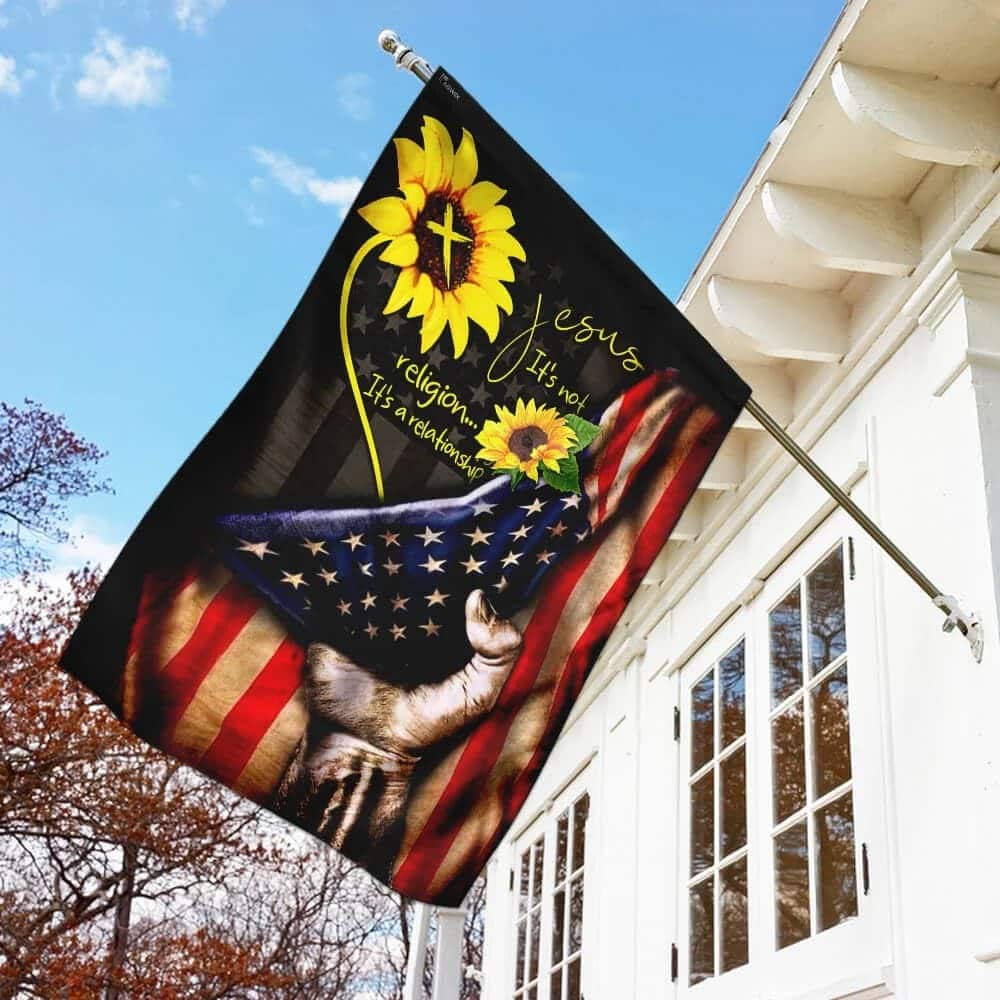 Sunflower Jesus It's A Relationship Christian Religious Garden Flag Sunflower Jesus It's A Relationship Christian Religious Garden Flag