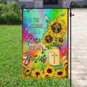 Sunflower In The Morning When I Rise Give Me Jesus Christian Religious Garden Flag