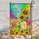 Sunflower In The Morning When I Rise Give Me Jesus Christian Religious Garden Flag
