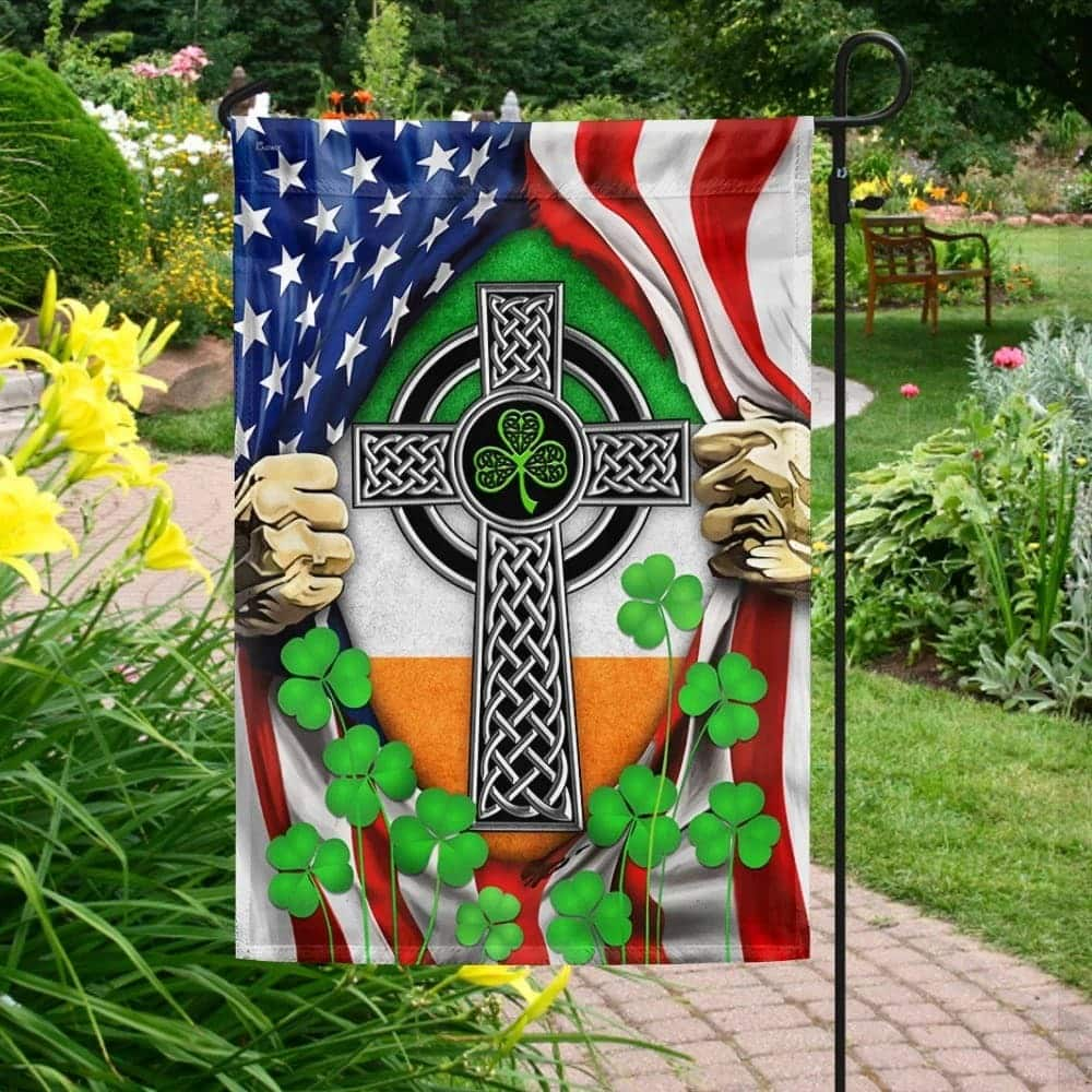 Irish Celtic Knot Cross Irish St Patrick's Day Garden Flag