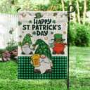 Gnome St Patrick's Day Religious Faith Garden Flag Gnome St Patrick's Day Religious Faith Garden Flag
