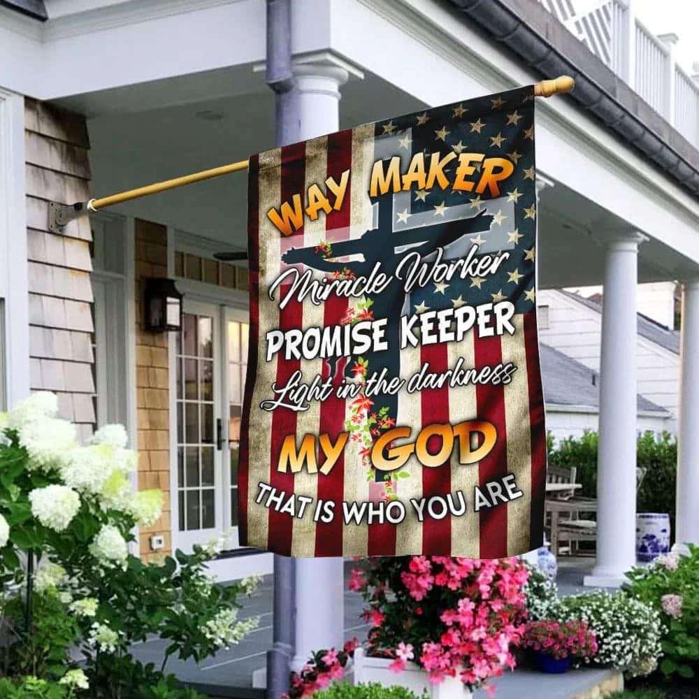 Way Maker Miracle Worker Promise Keeper My God Christian Cross Religious Garden Flag Way Maker Miracle Worker Promise Keeper My God Christian Cross Religious Garden Flag