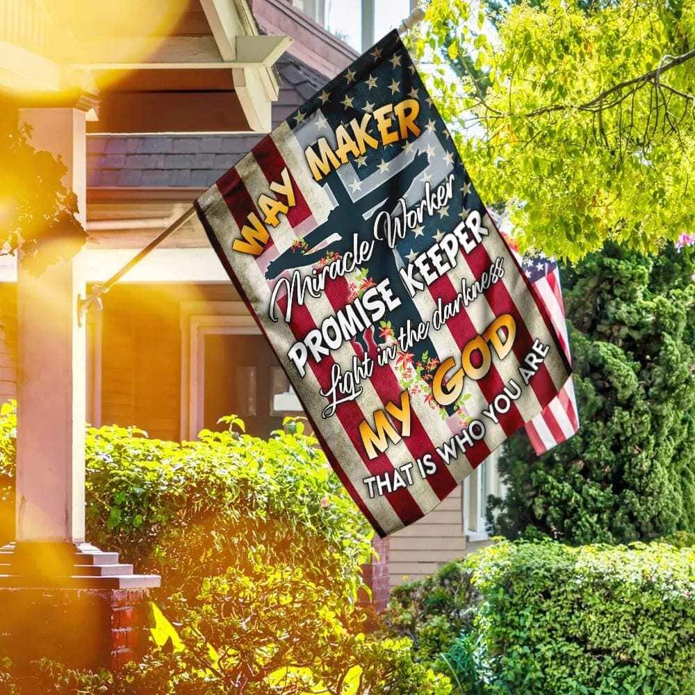 Way Maker Miracle Worker Promise Keeper My God Christian Cross Religious Garden Flag Way Maker Miracle Worker Promise Keeper My God Christian Cross Religious Garden Flag
