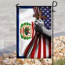 West Virginia Christian Cross Christian Religious Garden Flag