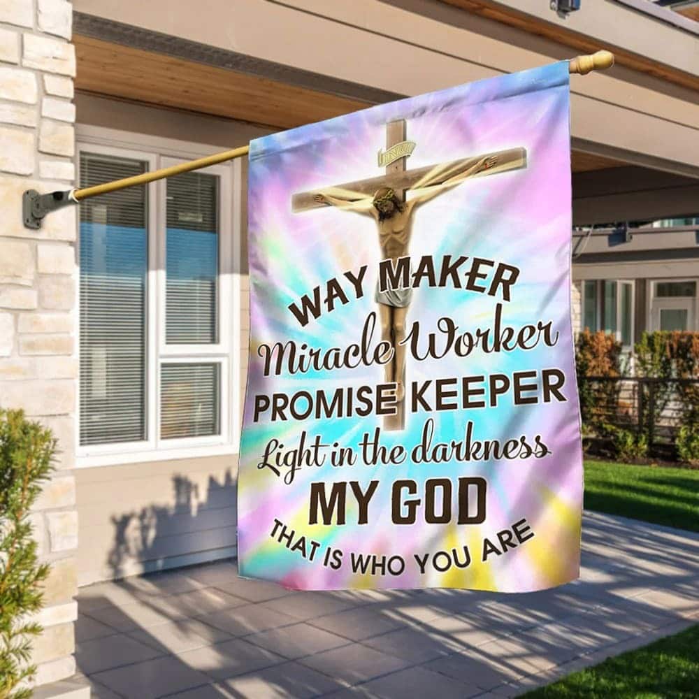 Way Maker Miracle Worker Promise Keeper Light Jesus Christ Christian Religious Garden Flag Way Maker Miracle Worker Promise Keeper Light Jesus Christ Christian Religious Garden Flag