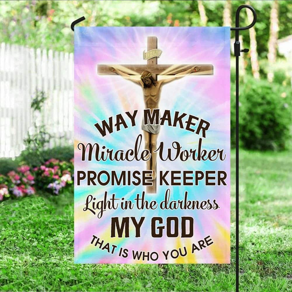 Way Maker Miracle Worker Promise Keeper Light Jesus Christ Christian Religious Garden Flag Way Maker Miracle Worker Promise Keeper Light Jesus Christ Christian Religious Garden Flag