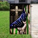 The Thin Green Line Christian Cross America US Christian Religious Garden Flag The Thin Green Line Christian Cross America US Christian Religious Garden Flag