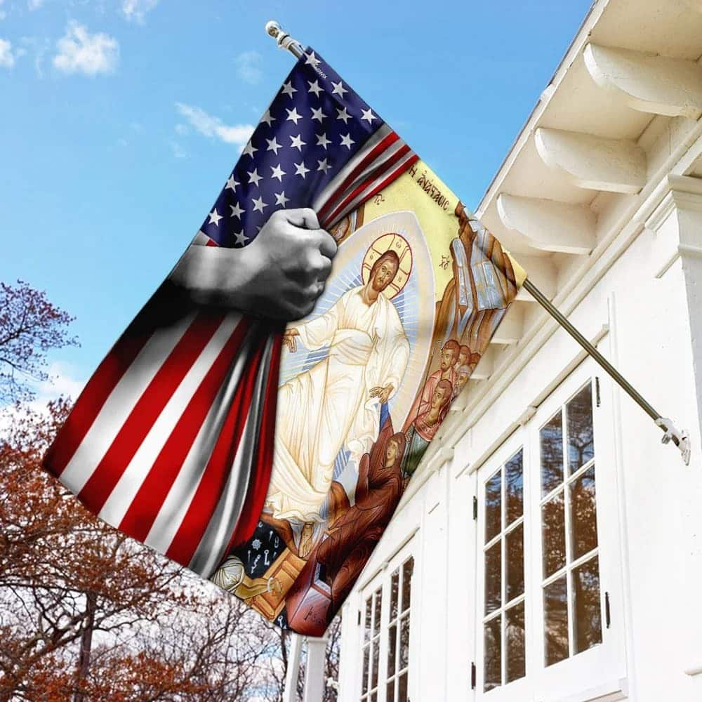 The Resurrection Of Jesus Christ Christian Religious Garden Flag The Resurrection Of Jesus Christ Christian Religious Garden Flag