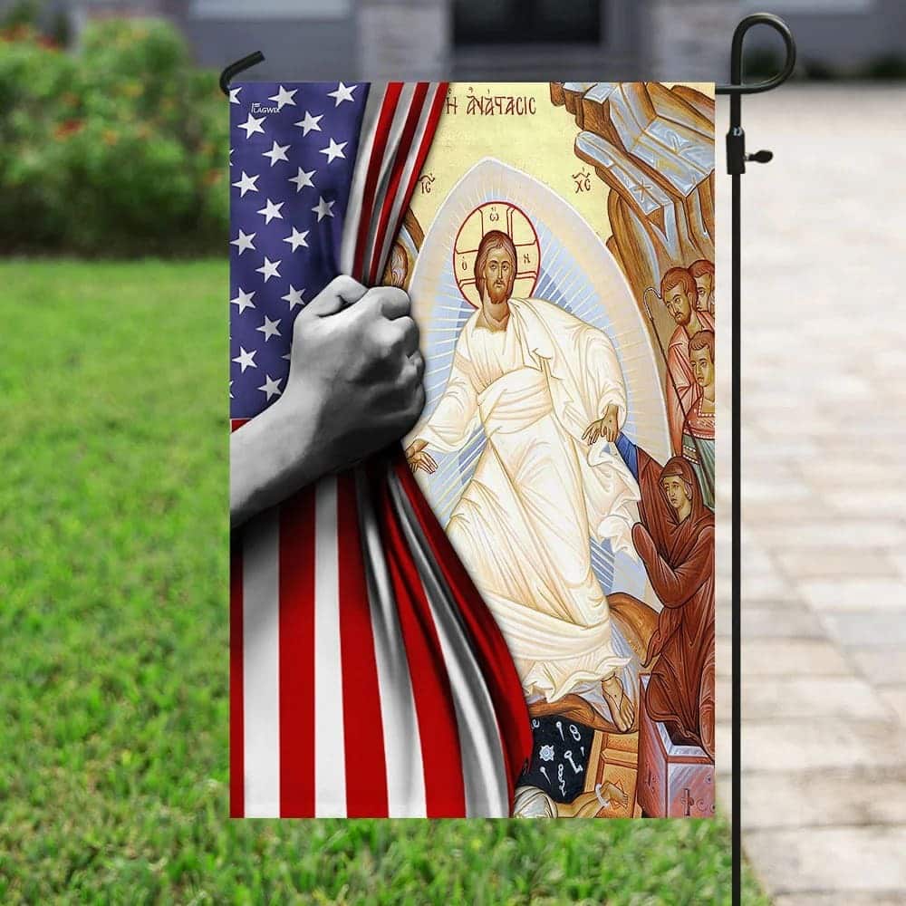 The Resurrection Of Jesus Christ Christian Religious Garden Flag The Resurrection Of Jesus Christ Christian Religious Garden Flag