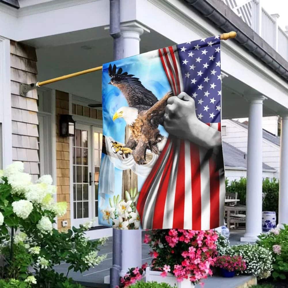 The Eagle And The Cross Christian Religious Garden Flag The Eagle And The Cross Christian Religious Garden Flag
