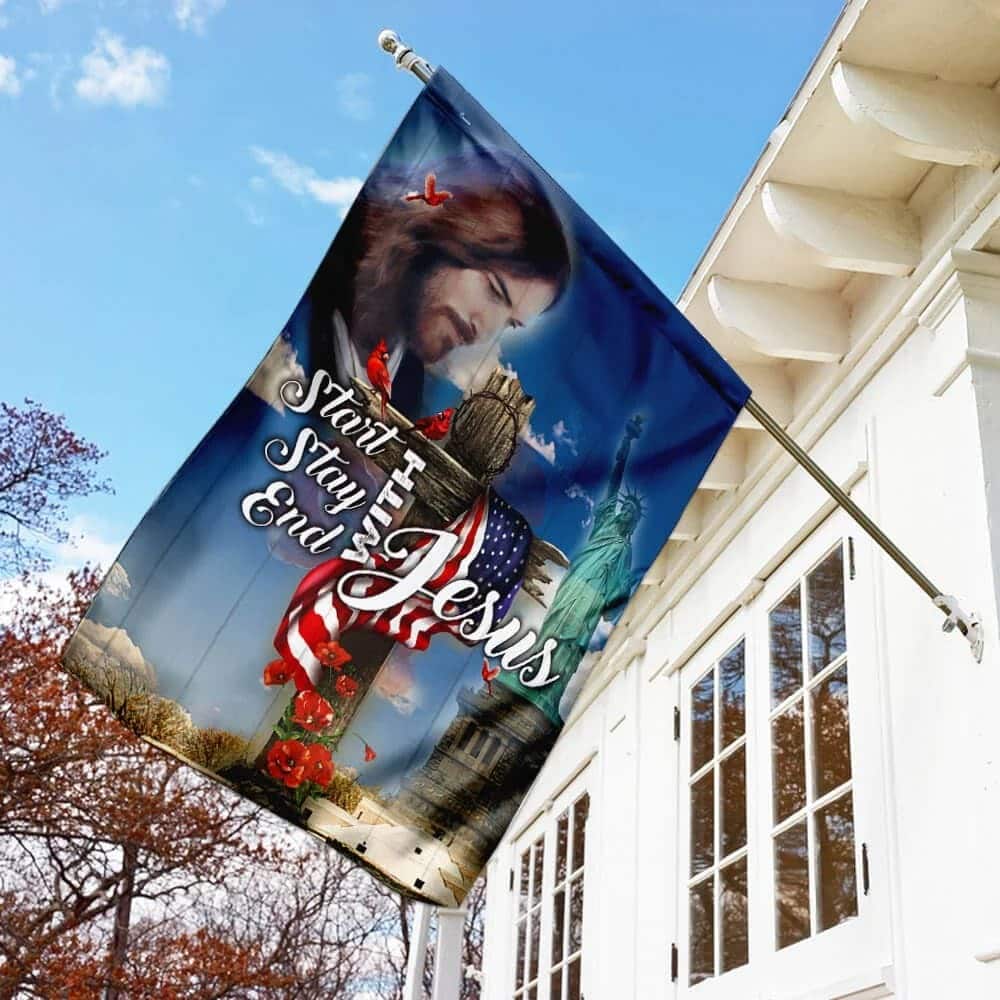 The Day Of Jesus Christian Religious US Garden Flag The Day Of Jesus Christian Religious US Garden Flag