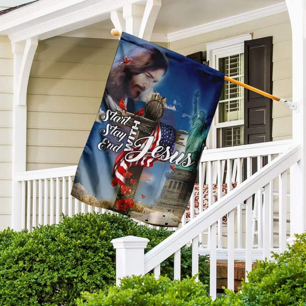 The Day Of Jesus Christian Religious US Garden Flag The Day Of Jesus Christian Religious US Garden Flag