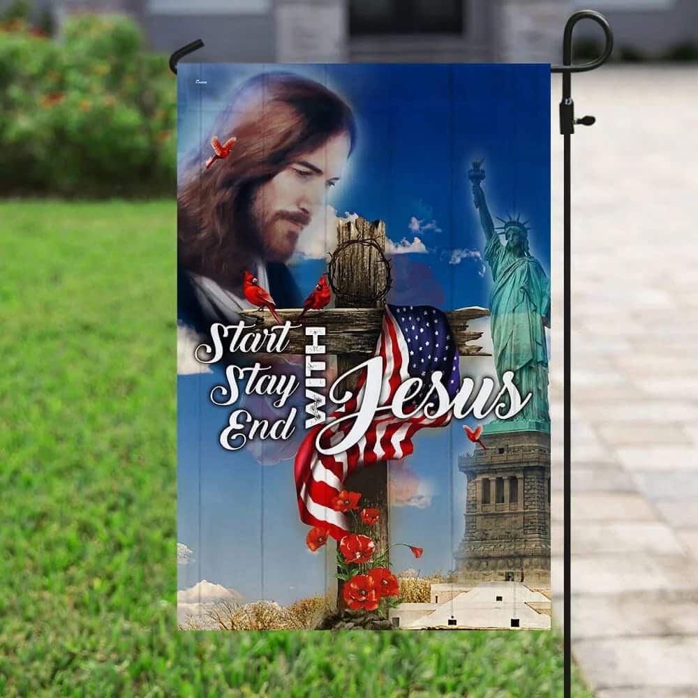 The Day Of Jesus Christian Religious US Garden Flag The Day Of Jesus Christian Religious US Garden Flag