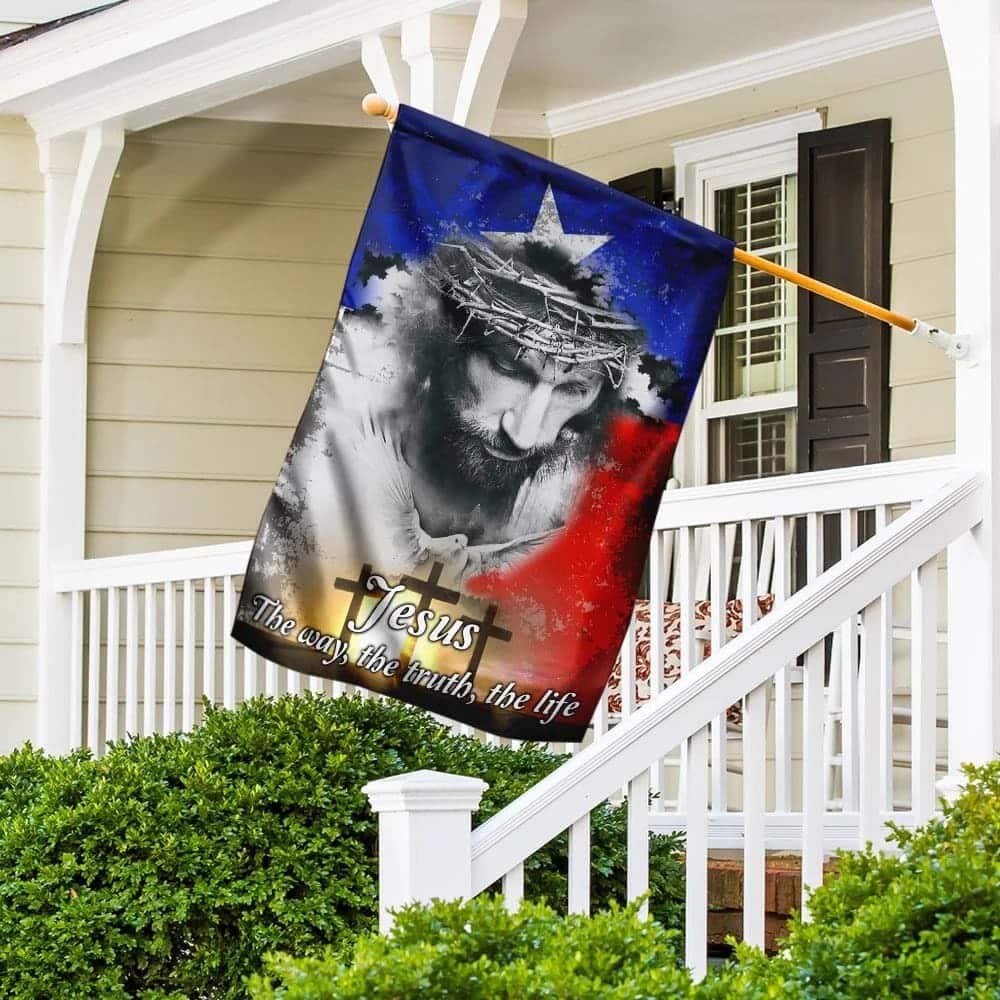 Texas Jesus Christian Religious Crosses The Way The Truth The Life Garden Flag Texas Jesus Christian Religious Crosses The Way The Truth The Life Garden Flag