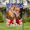 Jesus Christ Cross Easter As For Me And My We Will Serve The Lord Garden Flag