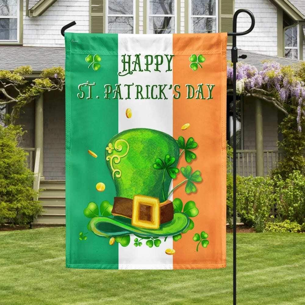 Shamrock Leprechaun's Hat Day St Patrick's Day Garden Flag