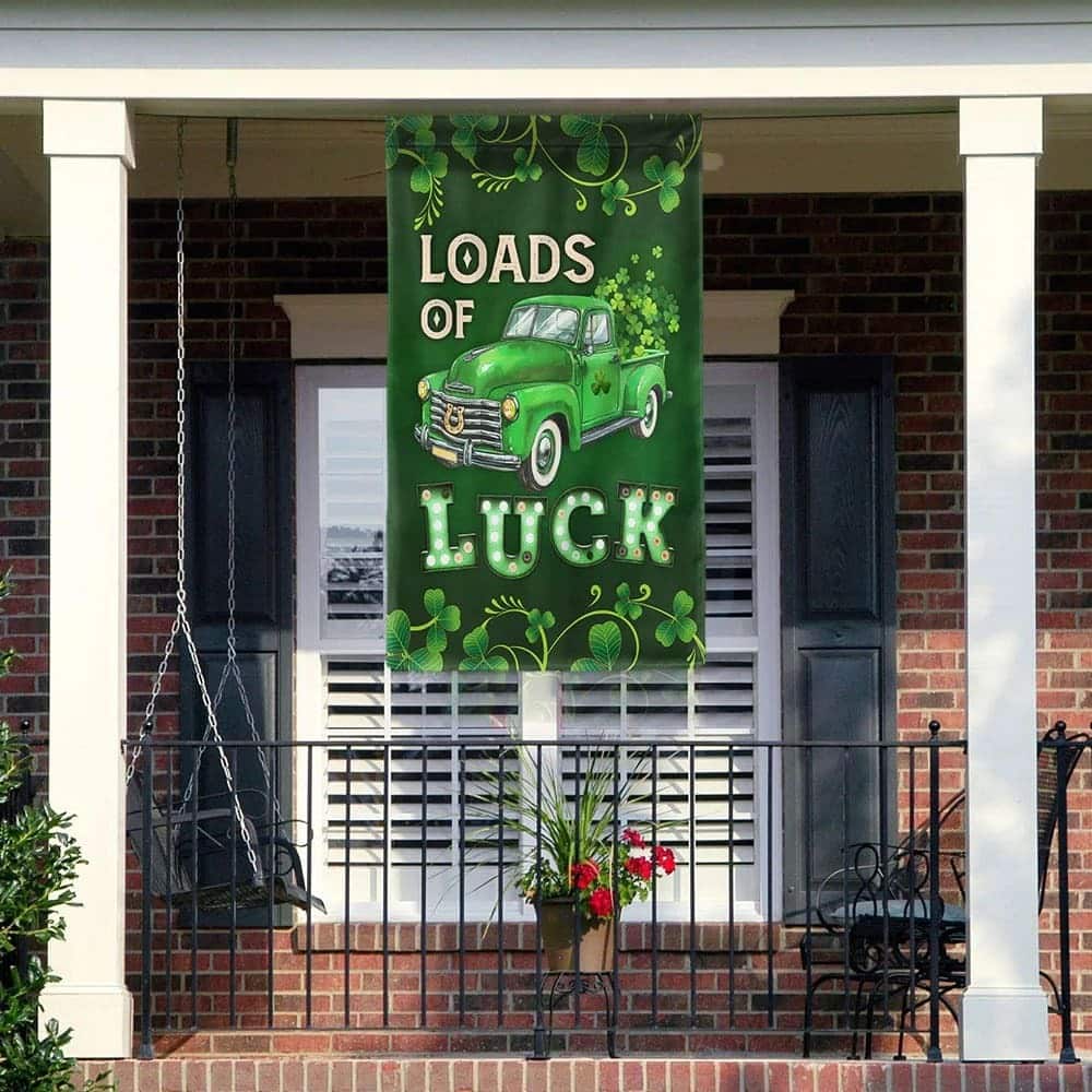 Irish Shamrock Loads Of Luck St Patrick's Day Garden Flag Irish Shamrock Loads Of Luck St Patrick's Day Garden Flag