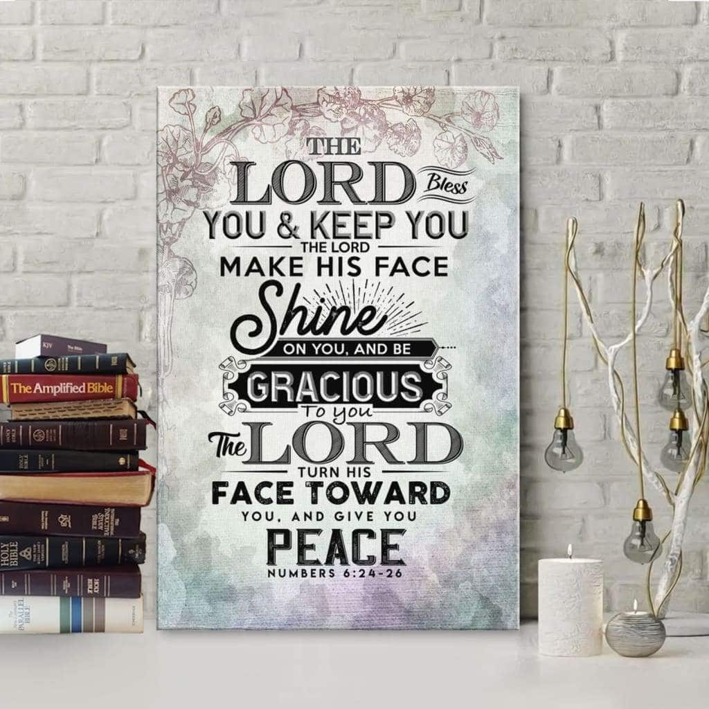 Bible Verse Numbers 624-26 The Lord Bless You And Keep You Christian Canvas Print