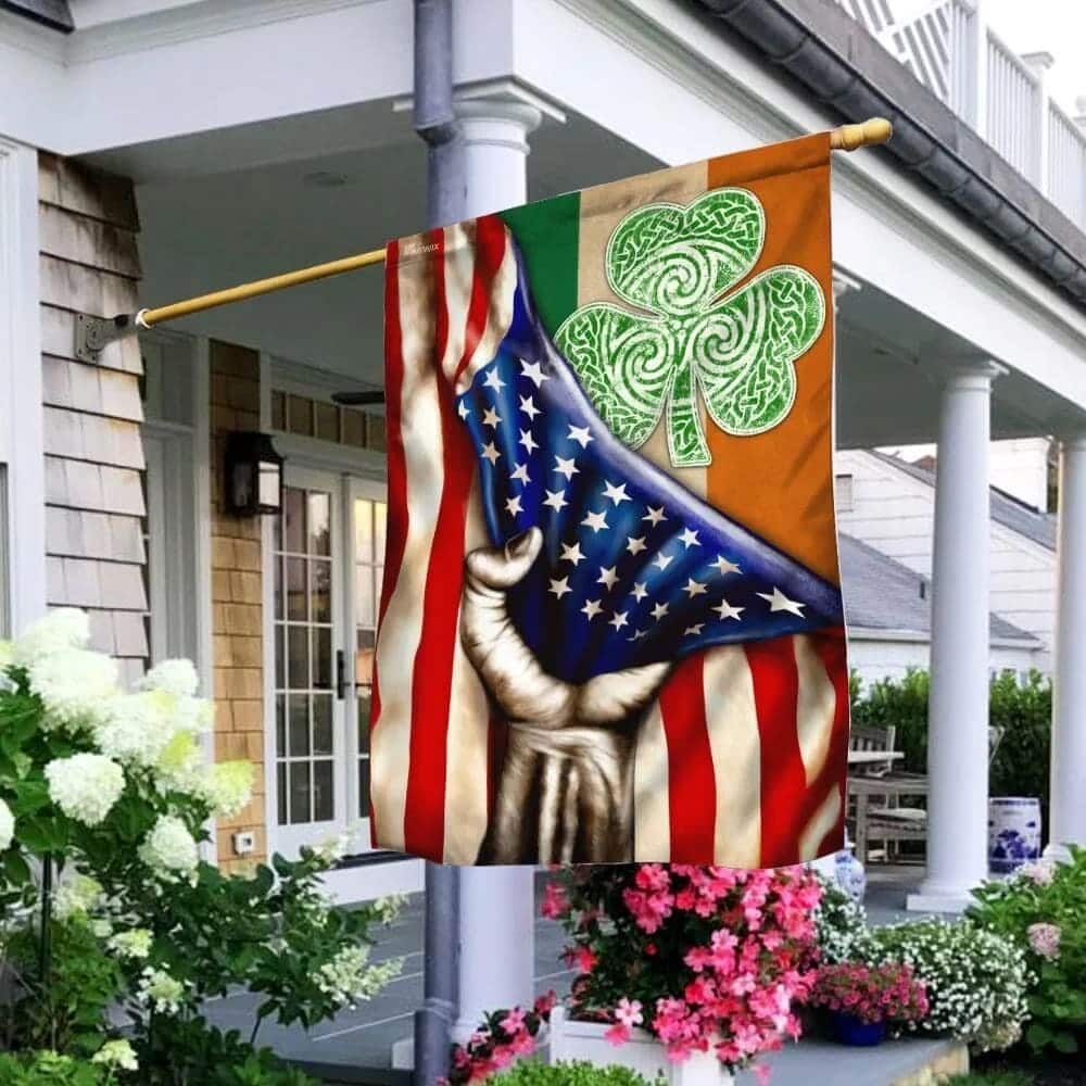 Happy Saint Patrick's Day Shamrock Irish American Garden Flag Happy Saint Patrick's Day Shamrock Irish American Garden Flag