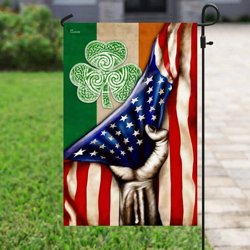 Happy Saint Patrick's Day Shamrock Irish American Garden Flag