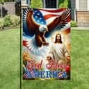 Patriotic Eagle Jesus God Bless America Religious Garden Flag Patriotic Eagle Jesus God Bless America Religious Garden Flag