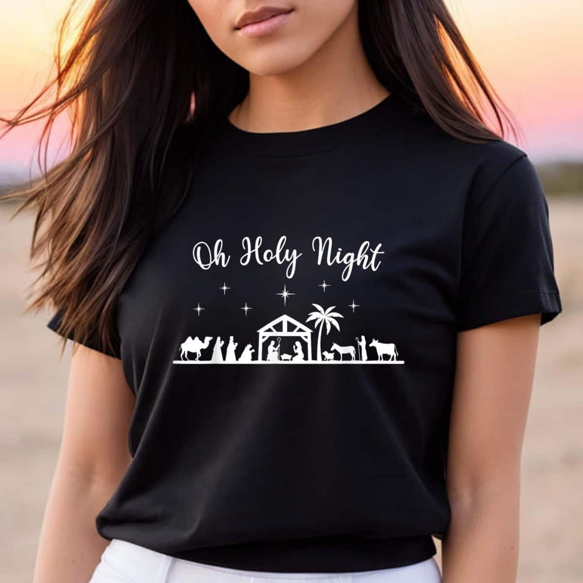 Oh Holy Night - Jesus Is The Reason For The Season Christmas T-Shirt