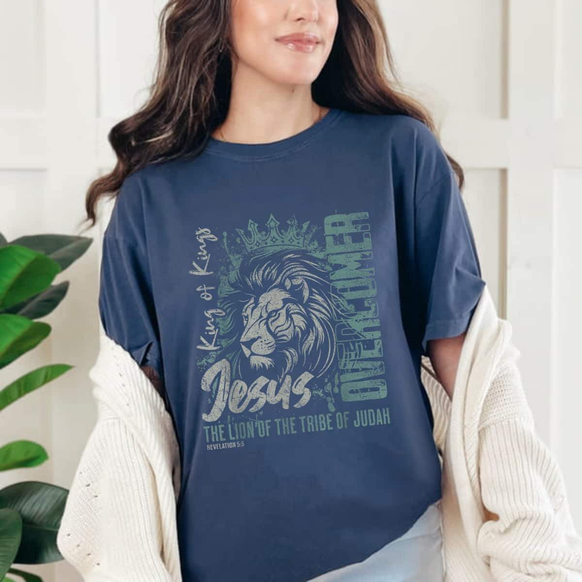 Jesus Is King Lion Of Judah Bible Faith Christian T-Shirt Jesus Is King Lion Of Judah Bible Faith Christian T-Shirt