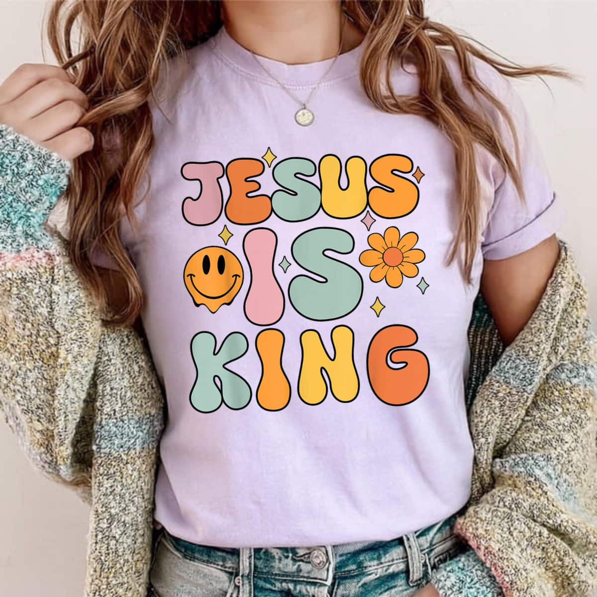 Jesus Is King Christian Religious Cute T-Shirt Jesus Is King Christian Religious Cute T-Shirt