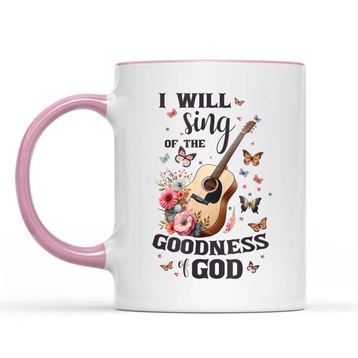 Christian Floral Guitar I Will Sing Of The Goodness Of God T-Shirt Christian Floral Guitar I Will Sing Of The Goodness Of God T-Shirt