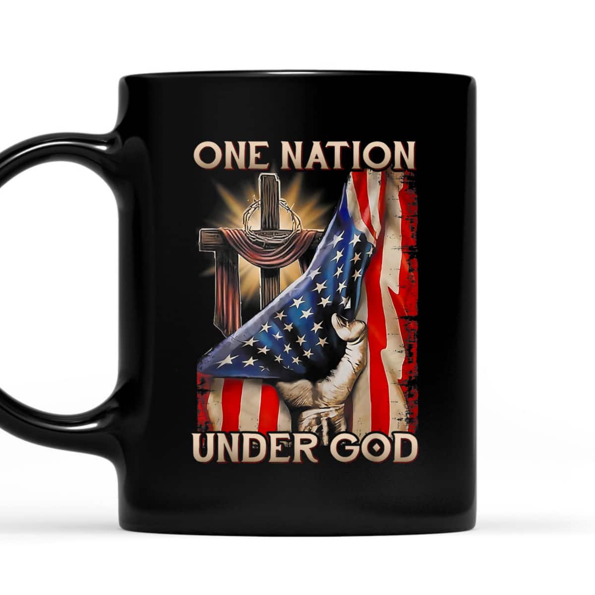 One Nation Under God US Flag 4th Of July Patriotic Christian T-Shirt One Nation Under God US Flag 4th Of July Patriotic Christian T-Shirt