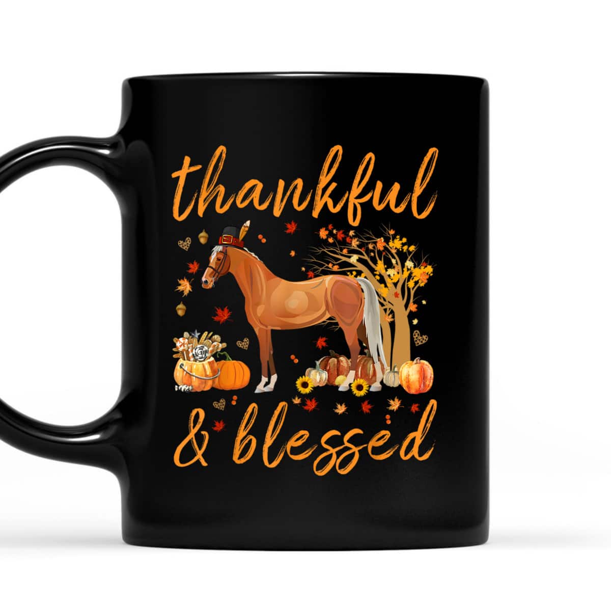 Thankful Grateful Blessed Horse Thanskgiving Matching T-Shirt Thankful Grateful Blessed Horse Thanskgiving Matching T-Shirt