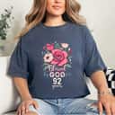 Blessed By God For 92 Years Rose Religious 92nd Birthday T-Shirt Blessed By God For 92 Years Rose Religious 92nd Birthday T-Shirt