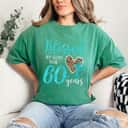Blessed By God For 60 Years Happy 60th Bday Leopard Heart T-Shirt
