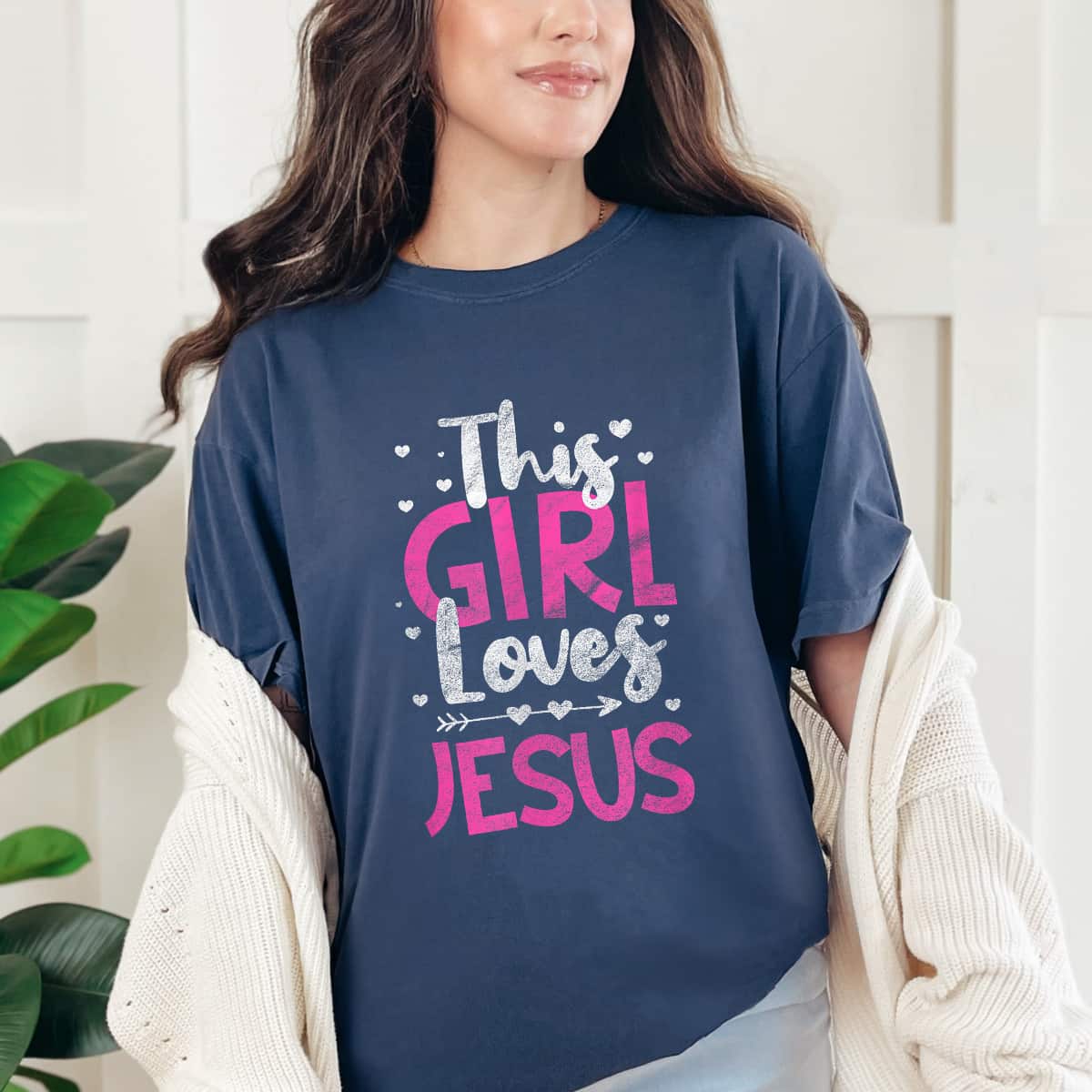 This Girl Loves Jesus Christian Catholic Religious Faith T-Shirt This Girl Loves Jesus Christian Catholic Religious Faith T-Shirt