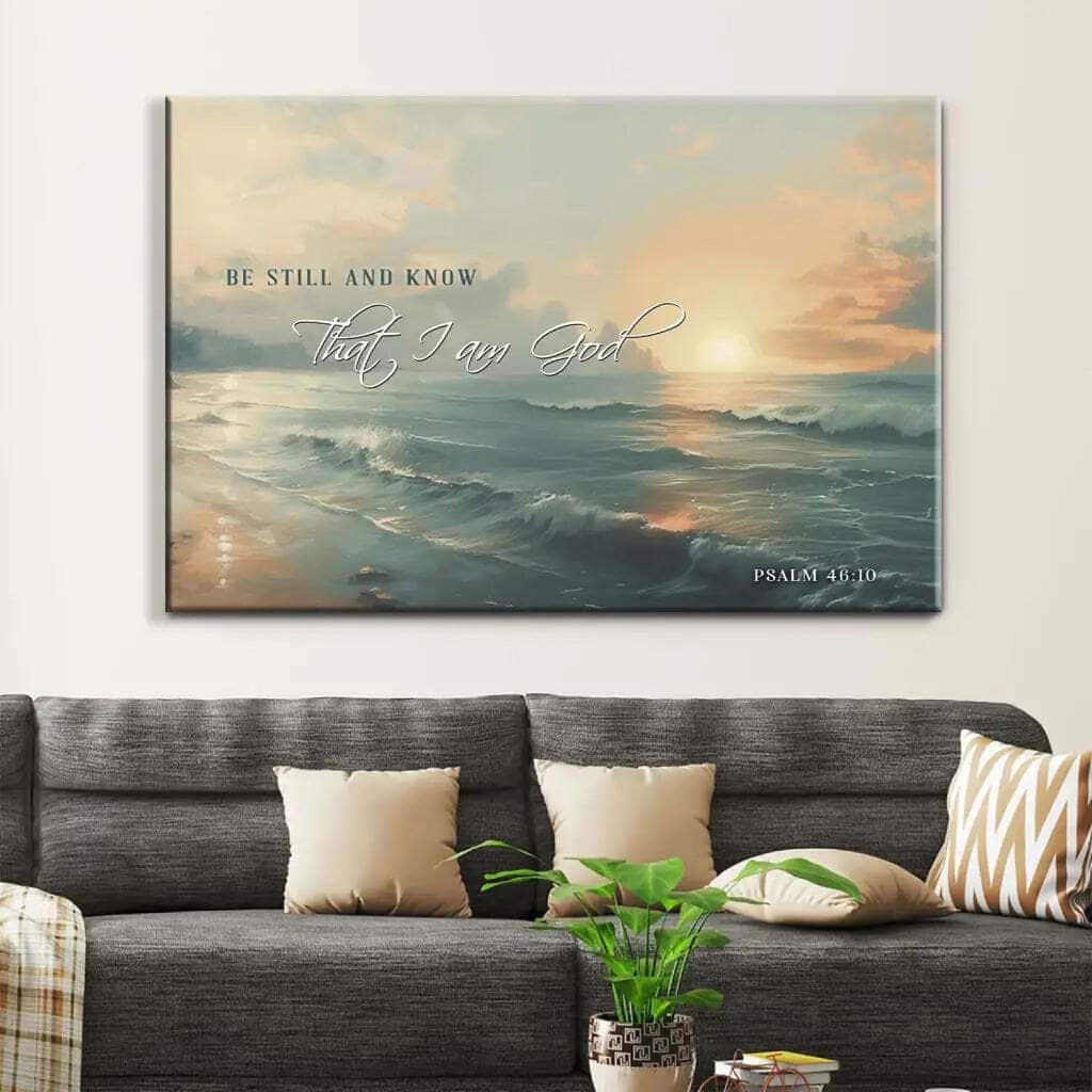 Be Still And Know Seascape Psalm 4610 Canvas Wall Art Be Still And Know Seascape Psalm 4610 Canvas Wall Art