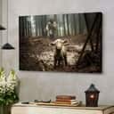 Jesus Running After A Lost Lamb Jesus And Lamb Canvas Wall Art